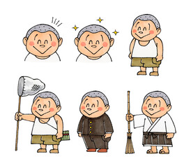 坊主頭の男の子セット