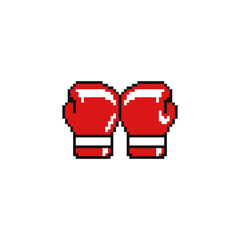 Pixel Art Boxing Gloves vector