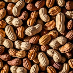 Close-up of Roasted Peanuts in Their Shells