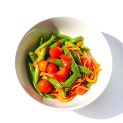 Colorful Vegetable and Noodle Bowl