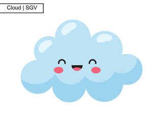 Minimalist cloud symbol vector for digital and weather-related graphics