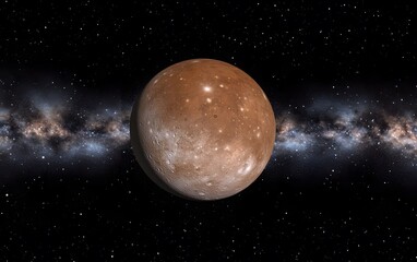 Stunning Ganymede Planet Space Nebula Background