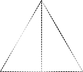 Triangle dash line shape. Geometric element