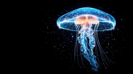 Glowing Jellyfish Digital Art