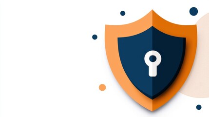 Secure Data Protection Shield Icon Digital Security Concept Illustration