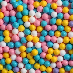 Colorful Pastel Candy Balls Background