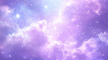 Fototapeta premium Twinkling Stars in a Pastel Sky Over Winter Nights
