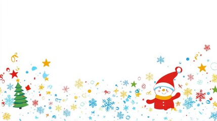 Obraz premium Seasonal Vector Illustrations with Ample Copy Space