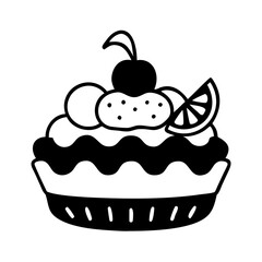 Fruit tart illustration