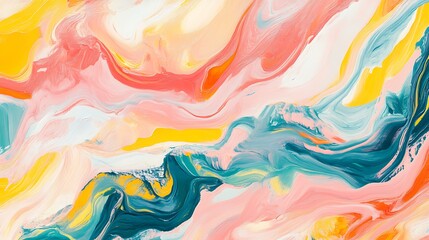 Abstract paint swirls with texture art.