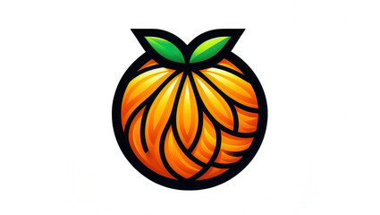 Creative citrus fruit logo design digital art colorful modern graphic representation