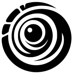 Chameleon eye logo silhouette
