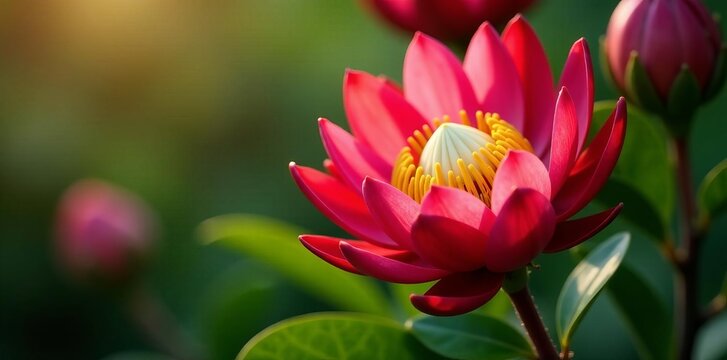 Close-up of vibrant protea sylvia plant in full bloom, nature, plant, floral