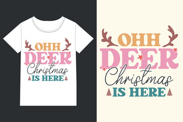 Ohh deer Christmas is here,Retro Christmas eps,
Christmas eps file,Retro 
Christmas eps, Retro Christmas Clipart, Merry Christmas