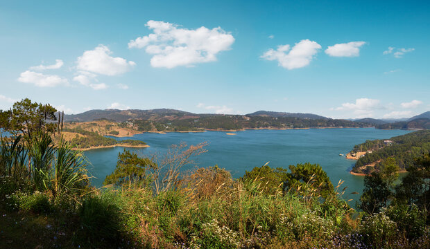 Umiam lake near Shillong city in Meghalaya, India