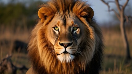 Obraz premium Extreme closeup of a lion