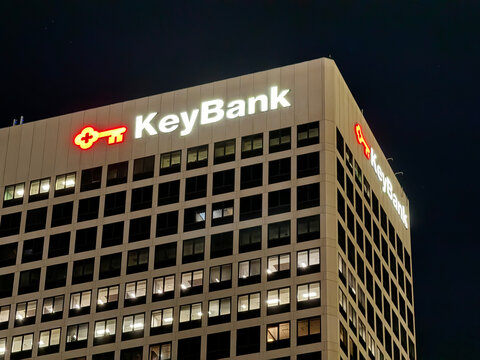 Salt Lake City,Utah,USA-June 16th 2024: KeyBank bank brand logo