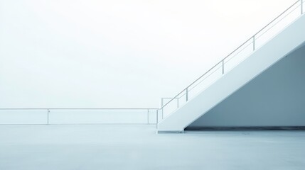 Modern Garage with Easy Access Ramps on White Background