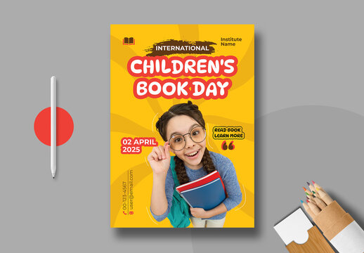 International Childrens Book Day Flyer Design