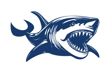 Naklejka premium Stylized Shark Clipart Detailed Illustration