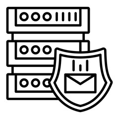 Fototapeta premium Email hosting Icon