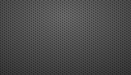 Gray metal grid background. Gray black steel material circle mesh.