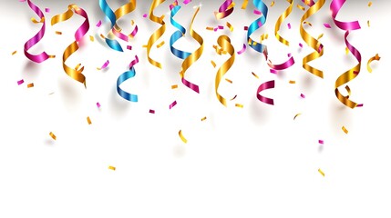 Colorful confetti celebration banner.