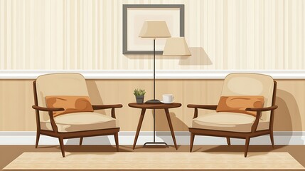 Cozy living room interior design.