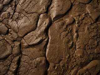 Fototapeta premium The soil appears fertile, with scattered organic debris ideal for promoting plant growth.