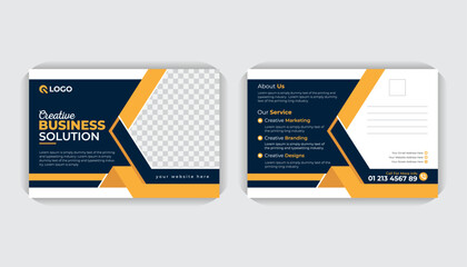 Amazing and modern postcard design. Professional Corporate layout Marketing landscape poster, Invitation Design, Corporate postcard design. Corporate business or marketing agency template
