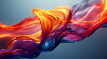 Fototapeta premium Abstract Colorful Flowing Fabric Design