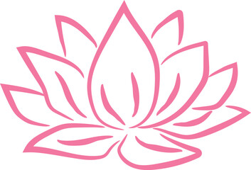 Elegant Pink Lotus Vector for Spiritual and Artistic Designs