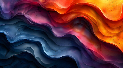 Abstract Colorful Wavy Layers Background