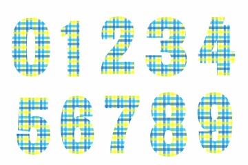 set of numbers icon on white background 