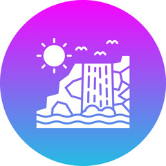 Obraz premium Waterfall Icon