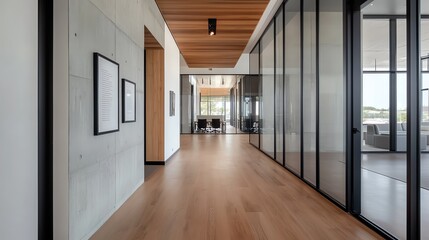 A motivational quote wall in a modern office setting