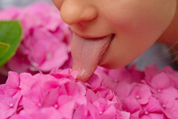 Sexy lips and tongue. Sensual mouth and tongue. Womans sexy tongue sensuality licking. Sexy beautiful female mouth with tongue sticking out. Close up of a woman sexy mouth. © Volodymyr