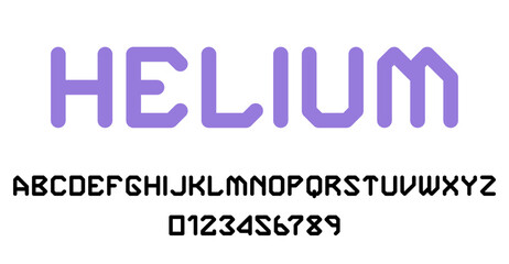 Set of alphabets font letters and numbers modern abstract design with solid concept vector illustration