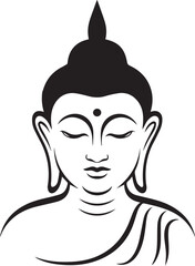 buddha head silhouette