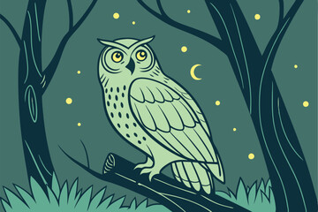 39 Mystical owl portrait, enchanted forest, glowing fireflies, magical atmosphere, twinkling fairy lights, dark teal background, golden hour lighting, detailed feathers, wide-eyed expression, nocturna