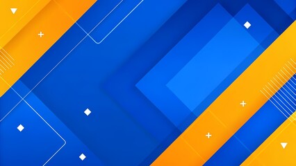 Abstract Blue and Orange Geometric Background Design