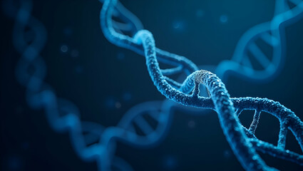 Flat Biotechnology Molecular Structure Background: Cute Vector Illustration of DNA Strands and Graphs Showcasing Advanced Molecular Technology for Smart Business Insights