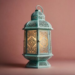 Warm light spills from a lantern casting a soft glow on the surrounding tealights
