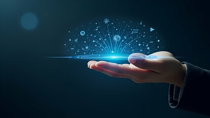 Harnessing Holographic Technology: A Hand Addressing Digital Literacy Challenges in a Minimalist Space