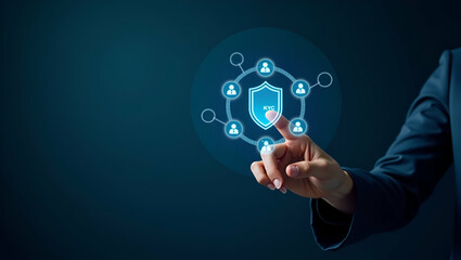 Hand Interacting with Holographic KYC Compliance Interface for E-KYC