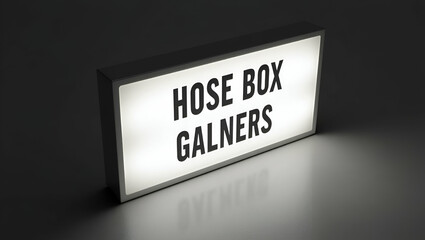 Banner light box mockup for print design presentation. logo text promotional poster with clipping path. concept as Banner light box mockup for print design presentation featuring logo text and promoti