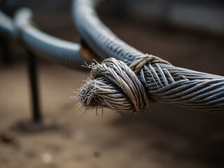 close up of steels wire.