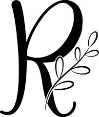 Letter Flower R