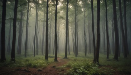 Naklejka premium Blurred forest background
