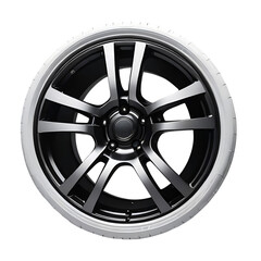 Sleek Black Alloy Wheel with Modern Design
